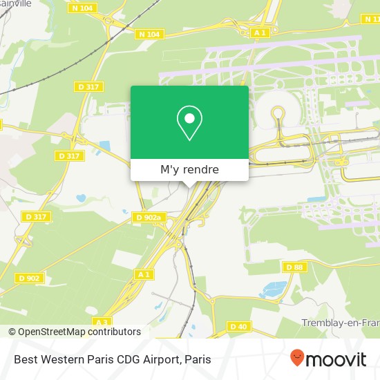 Best Western Paris CDG Airport plan