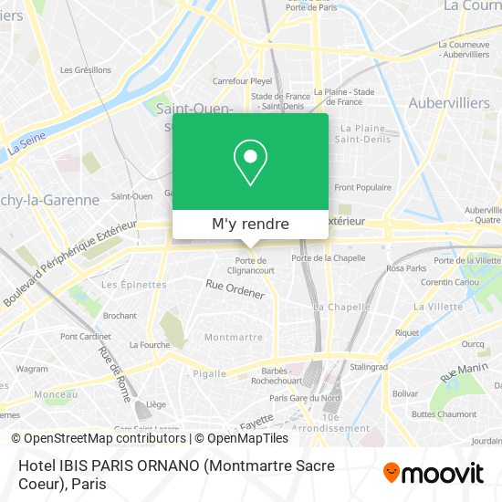 Hotel IBIS PARIS ORNANO (Montmartre Sacre Coeur) plan