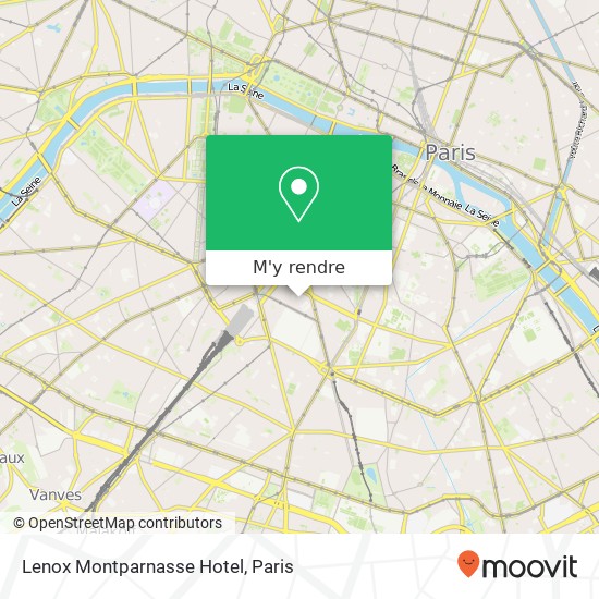 Lenox Montparnasse Hotel plan