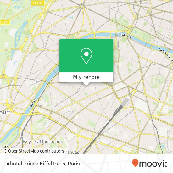 Abotel Prince Eiffel Paris plan