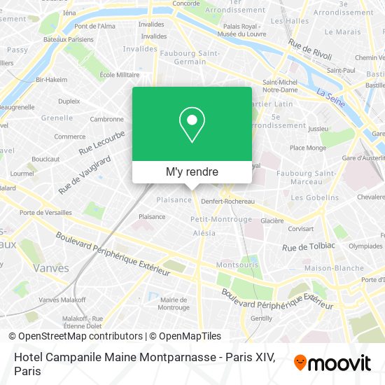 Hotel Campanile Maine Montparnasse -  Paris XIV plan