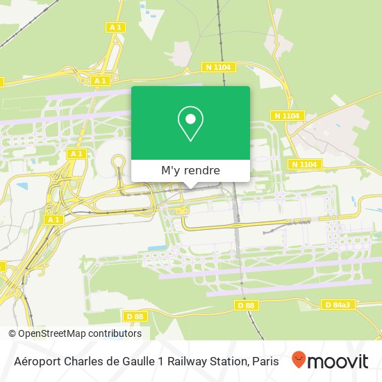 Aéroport Charles de Gaulle 1 Railway Station plan