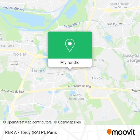 RER A - Torcy (RATP) plan