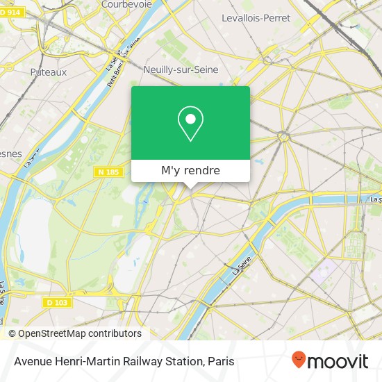 Avenue Henri-Martin Railway Station plan