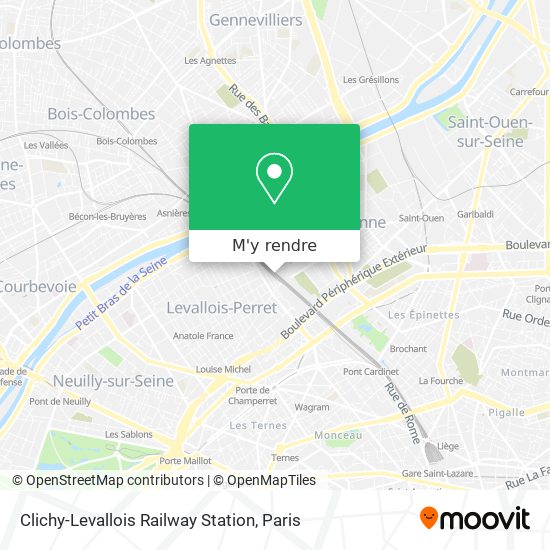Clichy-Levallois Railway Station plan
