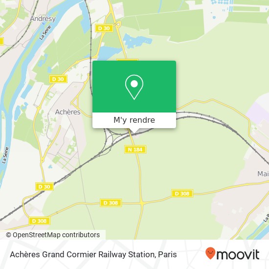 Achères Grand Cormier Railway Station plan