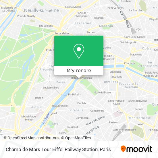 Champ de Mars Tour Eiffel Railway Station plan