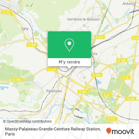 Massy-Palaiseau-Grande-Ceinture Railway Station plan