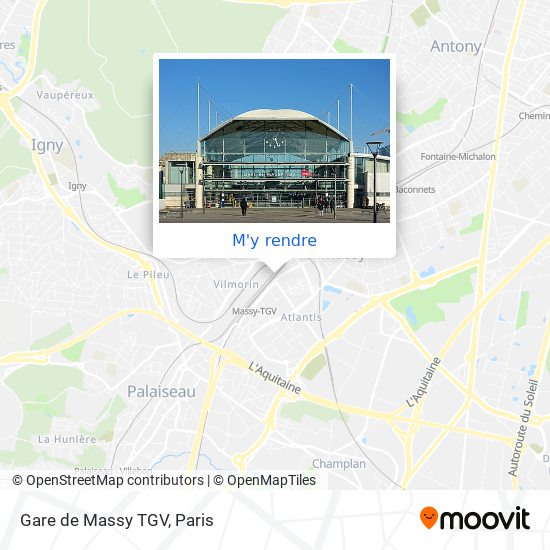 Gare de Massy TGV plan