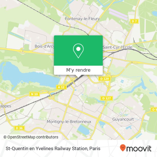 St-Quentin en Yvelines Railway Station plan