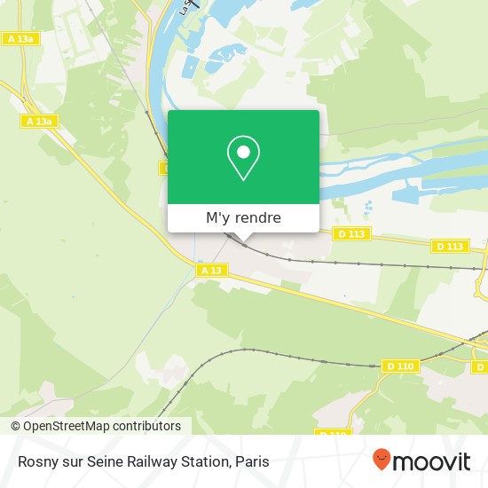 Rosny sur Seine Railway Station plan