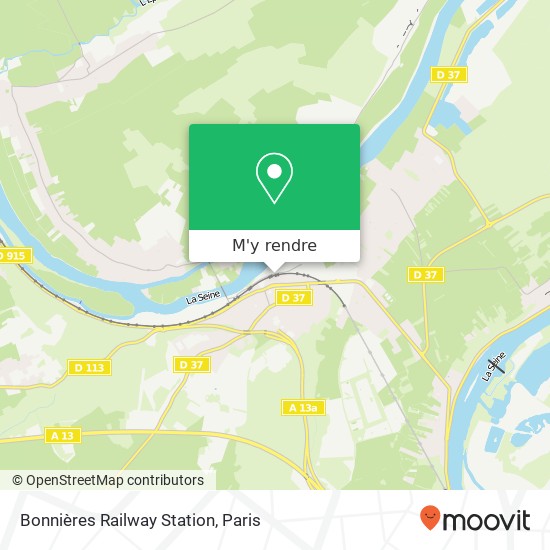 Bonnières Railway Station plan