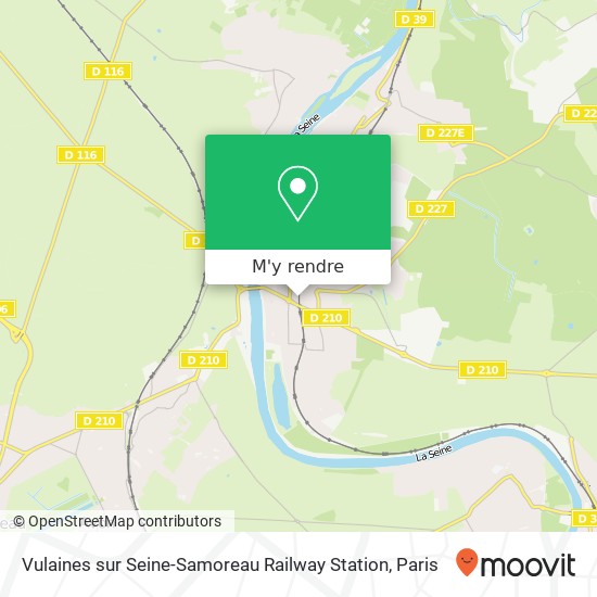 Vulaines sur Seine-Samoreau Railway Station plan