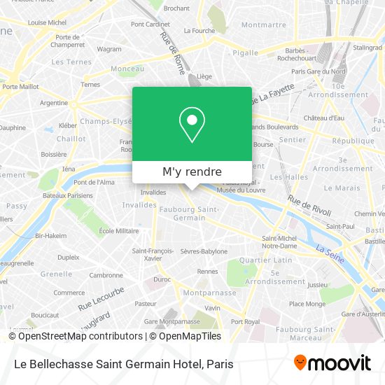 Le Bellechasse Saint Germain Hotel plan