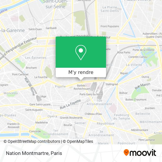 Nation Montmartre plan
