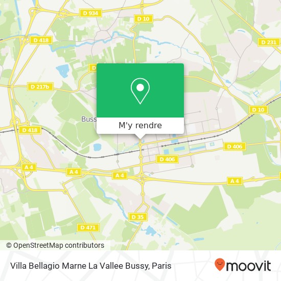 Villa Bellagio Marne La Vallee Bussy plan