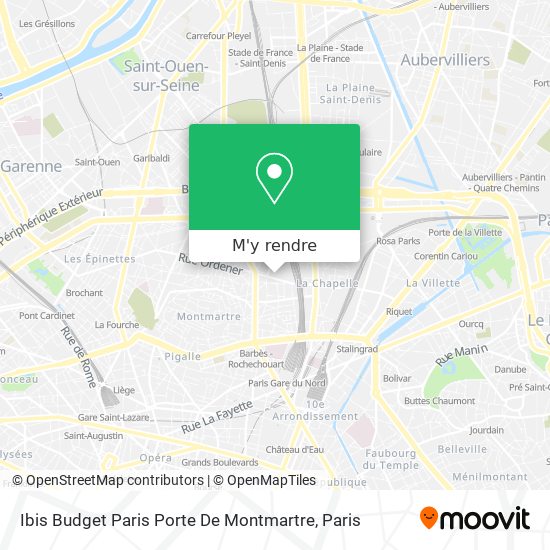 Ibis Budget Paris Porte De Montmartre plan