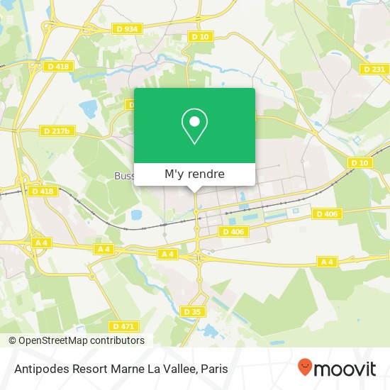 Antipodes Resort Marne La Vallee plan