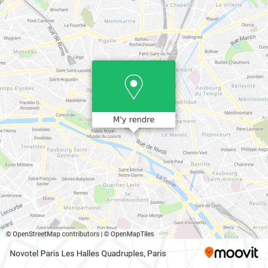 Novotel Paris Les Halles Quadruples plan