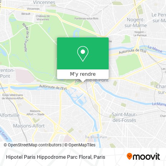 Hipotel Paris Hippodrome Parc Floral plan