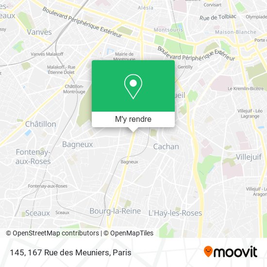145, 167 Rue des Meuniers plan