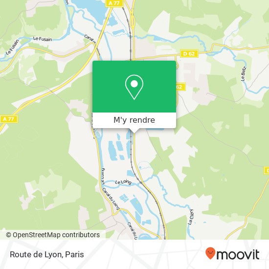 Route de Lyon plan