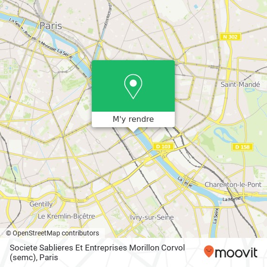 Societe Sablieres Et Entreprises Morillon Corvol (semc) plan