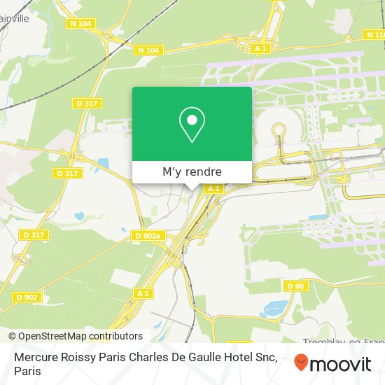 Mercure Roissy Paris Charles De Gaulle Hotel Snc plan