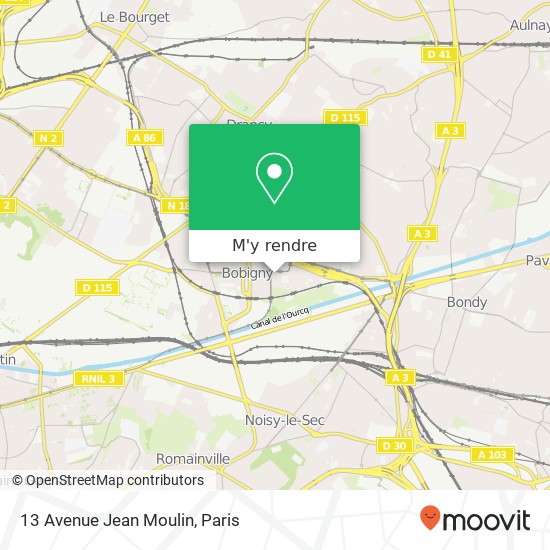 13 Avenue Jean Moulin plan