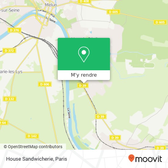 House Sandwicherie, Rue de Melun 77000 Livry-sur-Seine plan