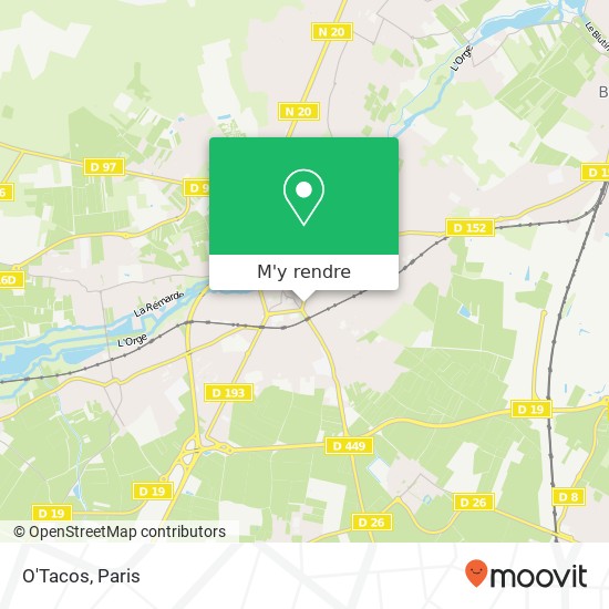 O'Tacos, 4 Boulevard Voltaire 91290 Arpajon plan