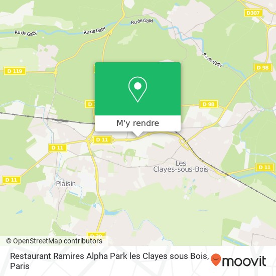 Restaurant Ramires Alpha Park les Clayes sous Bois, 80 Avenue Henri Barbusse 78340 Les Clayes-sous-Bois plan