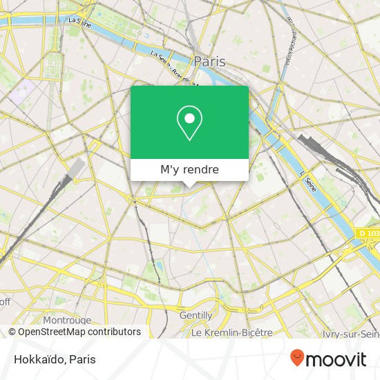 Hokkaïdo, 91 Rue Broca 75013 Paris plan