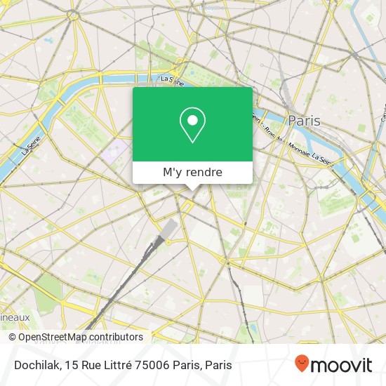 Dochilak, 15 Rue Littré 75006 Paris plan