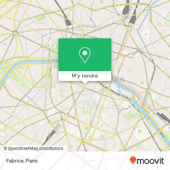 Fabrice, 33 Rue Bonaparte 75006 Paris plan