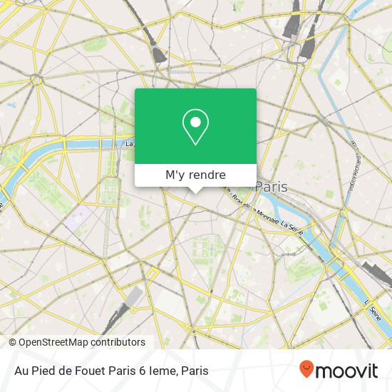 Au Pied de Fouet Paris 6 Ieme, 3 Rue Saint-Benoît 75006 Paris plan