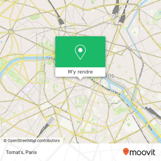 Tomat's, 12 Rue Jacob 75006 Paris plan