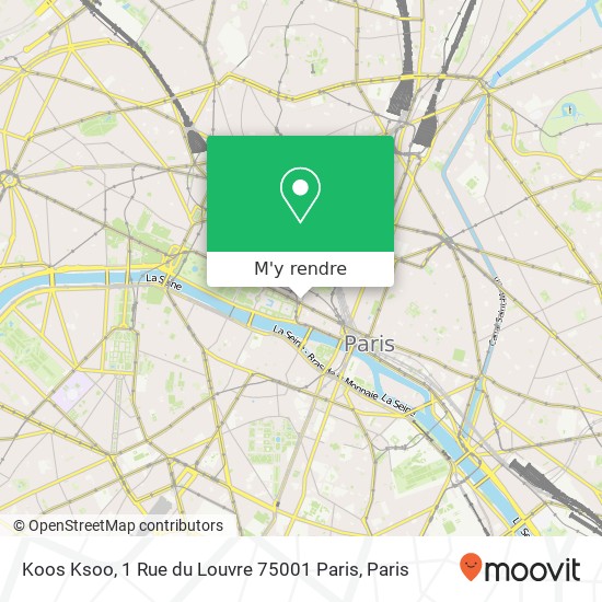 Koos Ksoo, 1 Rue du Louvre 75001 Paris plan