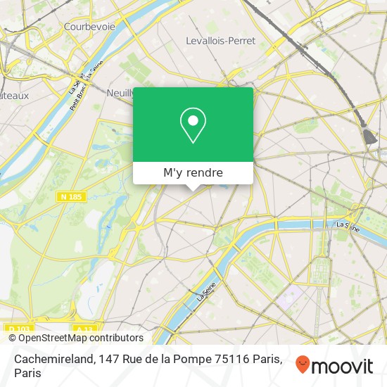 Cachemireland, 147 Rue de la Pompe 75116 Paris plan