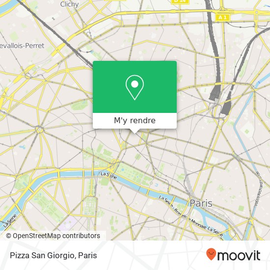 Pizza San Giorgio, 32 Rue de Caumartin 75009 Paris plan