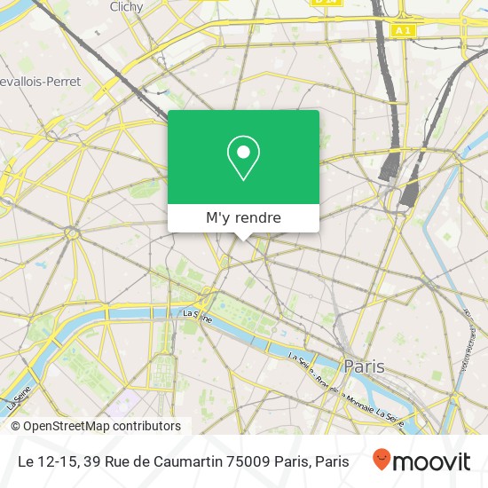 Le 12-15, 39 Rue de Caumartin 75009 Paris plan