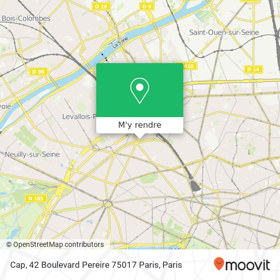 Cap, 42 Boulevard Pereire 75017 Paris plan