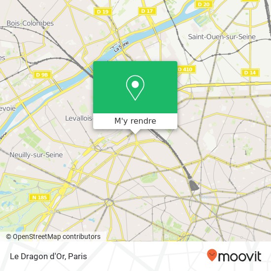 Le Dragon d'Or, 192 Boulevard Malesherbes 75017 Paris plan