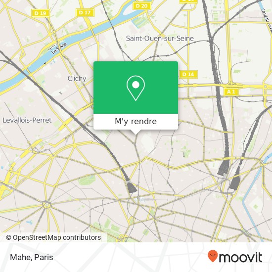 Mahe, 31 Avenue de Saint-Ouen 75017 Paris plan