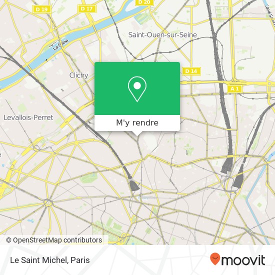 Le Saint Michel, 15 Avenue de Saint-Ouen 75017 Paris plan