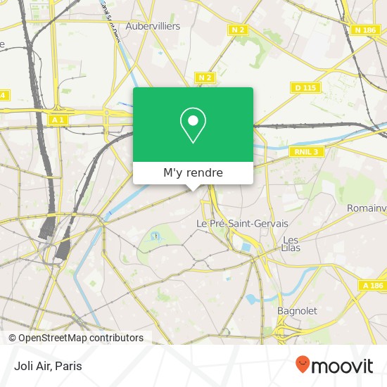 Joli Air, 23 Rue Eugène Jumin 75019 Paris plan