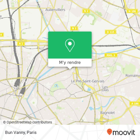 Bun Vanny, 25 Rue Eugène Jumin 75019 Paris plan