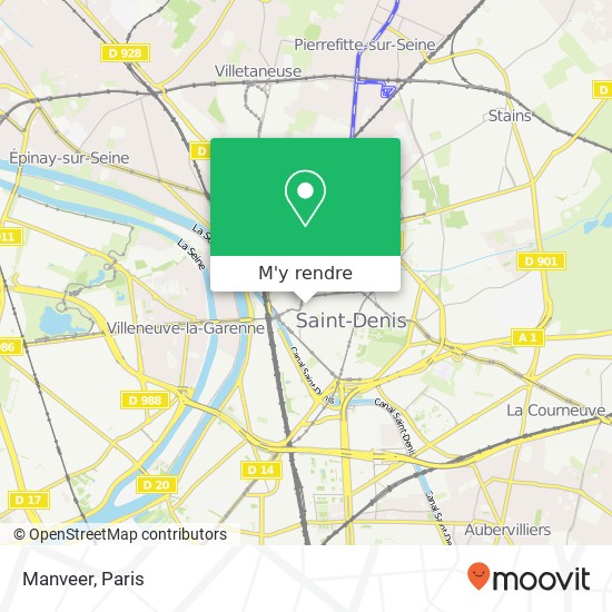 Manveer, 7 Rue de la Charronnerie 93200 Saint-Denis plan