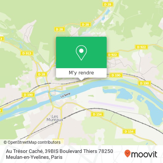 Au Trésor Caché, 39BIS Boulevard Thiers 78250 Meulan-en-Yvelines plan