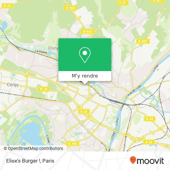 Elise's Burger !, Rue des Pâtis 95300 Pontoise plan